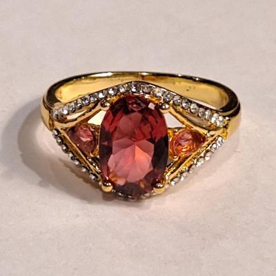 Beautiful 925 Silver Gold Overlay Ring