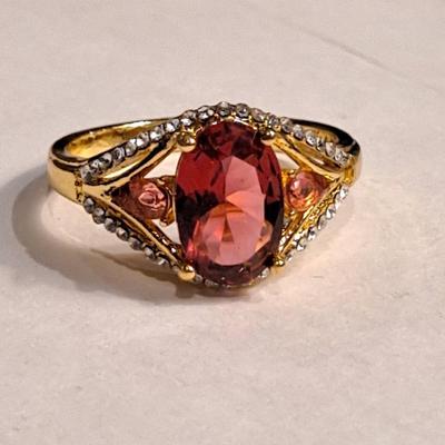 Beautiful 925 Silver Gold Overlay Ring
