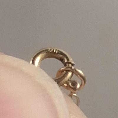 9 Karat Yellow Gold Cross Pendant with 15" Necklace- Approx Total Weight 1.3 Grams (#41)