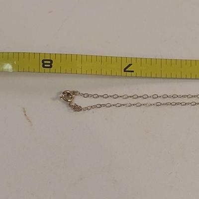 9 Karat Yellow Gold Cross Pendant with 15" Necklace- Approx Total Weight 1.3 Grams (#41)