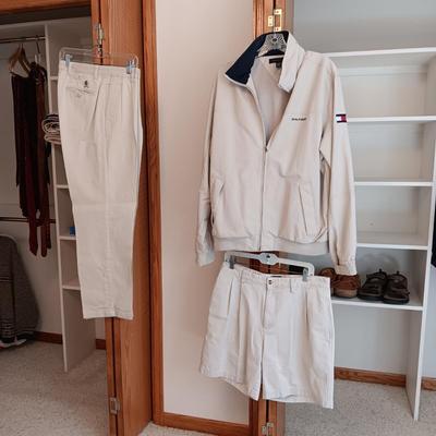 MEN'S TOMMY HILFIGER PANTS, SHIRT, SHORTS AND JACKET