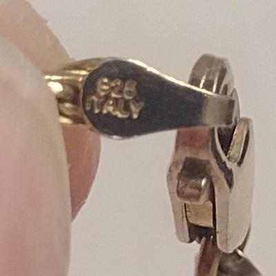 Gold Tone Sterling Silver Anchor Pendant with Necklace- Approx Total Weight 11.3 Grams (#44)