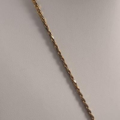 Gold Tone Sterling Silver Anchor Pendant with Necklace- Approx Total Weight 11.3 Grams (#44)