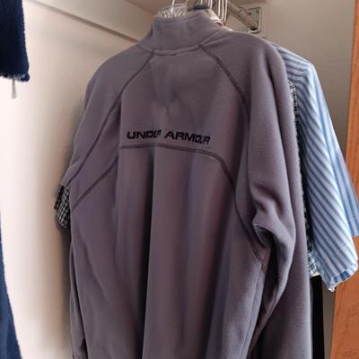 MEN'S RALPH LAUREN, LL BEAN ETC SHIRTS AND 2 PIECE JOGGING OUTFIT SIZE MEDIUM/LARGE