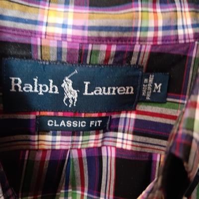 MEN'S RALPH LAUREN, LL BEAN ETC SHIRTS AND 2 PIECE JOGGING OUTFIT SIZE MEDIUM/LARGE