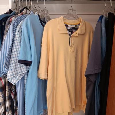 MEN'S RALPH LAUREN, LL BEAN ETC SHIRTS AND 2 PIECE JOGGING OUTFIT SIZE MEDIUM/LARGE
