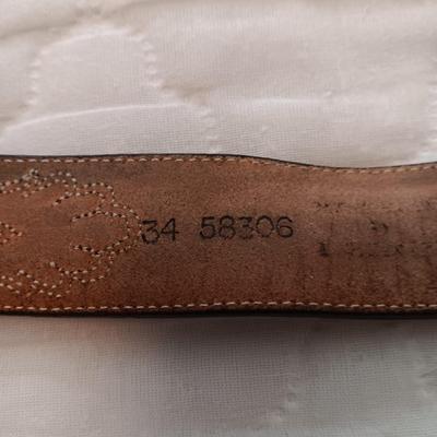 VARIETY OF NECKTIES AND 2 LEATHER BELTS SIZE 34