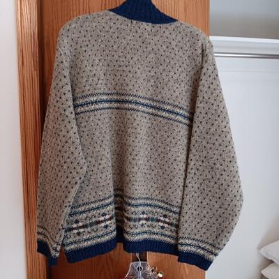 LADIES LL BEAN 100% WOOL SWEATER PLUS A CHRISTMAS SWEATER SIZE XL