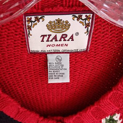 LADIES LL BEAN 100% WOOL SWEATER PLUS A CHRISTMAS SWEATER SIZE XL