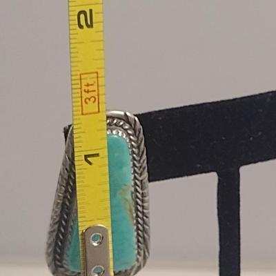 Sterling Silver and Turquoise Post Earrings- Stamped Sam W. Graves (#46)