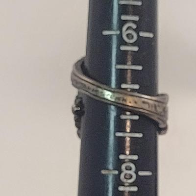 Pair of Sterling Silver Rings- Sizes 8 and 7 (#48)