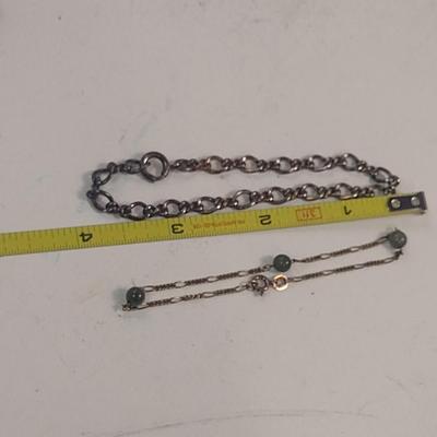 Sterling Silver Bracelets and Post Earring- Approx Total Weight 14.7 Grams (#50)