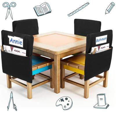 24 Pcs Small Chair Storage Pocket 14 Inch School Chair Bag Chairback Buddy Pocket Student Seat Pocket Chart Classroom Organizer with Name...