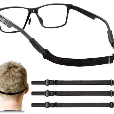 4-Piece Adjustable Glasses Straps - No Tail Adjustable Eyewear Retainer Glass Straps for Men's, Kids', Women's Glasses,...