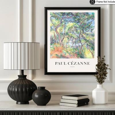 (RFN) Poster Master Vintage Paul Cezanne Poster - Retro Sous Bois Print - Impressionism Art - Forest Art - Abstract Art - Gift for Men...