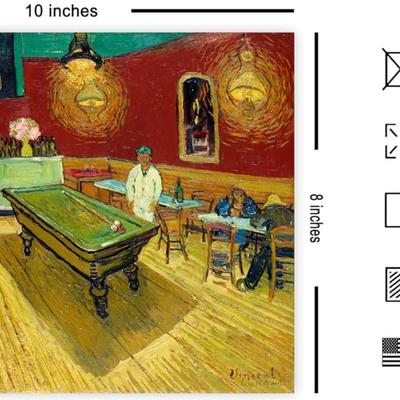 (TGV) Poster Master Vintage Van Gogh Poster - Retro The Night Cafe Print - Impressionism Art - Gift for Men & Women - Aesthetic Decor...