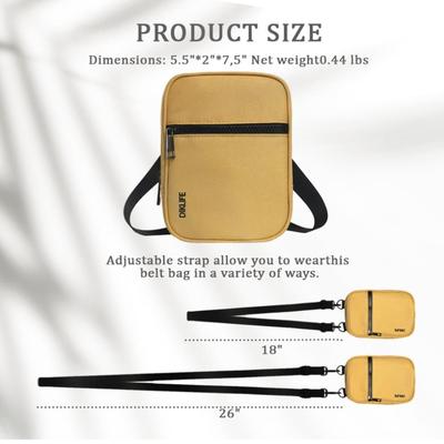 Mustard Yellow Crossbody Bags for Women, Fashion Waist Packs, Chest Bag with Adjustable Strap, Small Bags Sling Bag for Women Men Girls...
