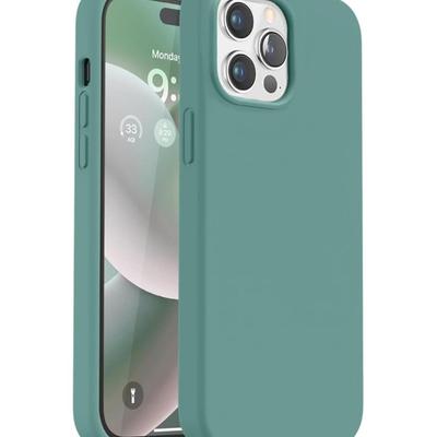 iPhone 14 Pro Case 6.1", Pine Green Upgraded Thickened Liquid Silicone, Soft Anti-Scratch Microfiber Lining, Shockproof Full Body...