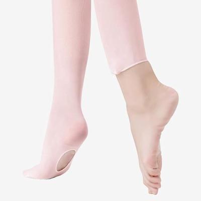 Size XXS - 2-Pack Girls' Ballet Dance Convertible Tights Ultra Soft Pro Transition Tights -