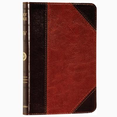 ESV Compact Bible TruTone®, Brown/Cordovan, Portfolio Design - 3.875" x 6"