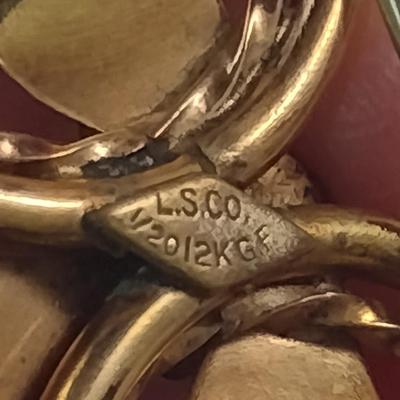 Pair of Gold Filled Brooches- Catamore and L.S. Co. (#54)