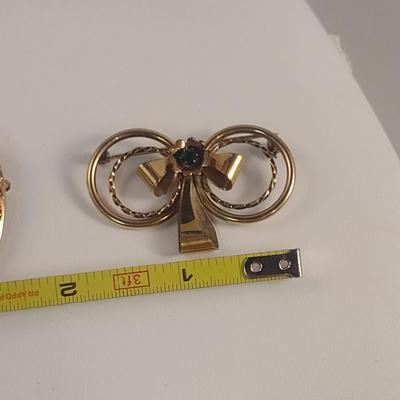 Pair of Gold Filled Brooches- Catamore and L.S. Co. (#54)
