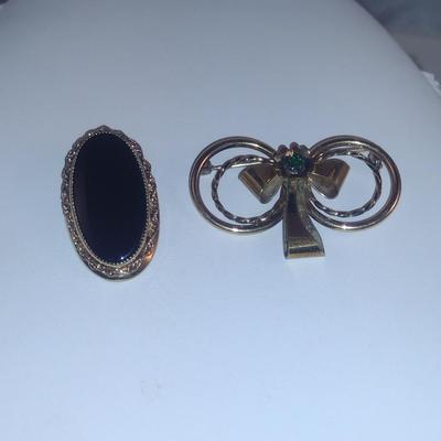 Pair of Gold Filled Brooches- Catamore and L.S. Co. (#54)