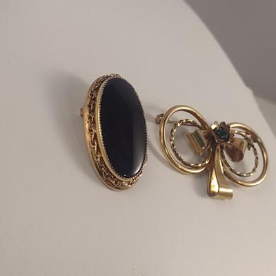Pair of Gold Filled Brooches- Catamore and L.S. Co. (#54)