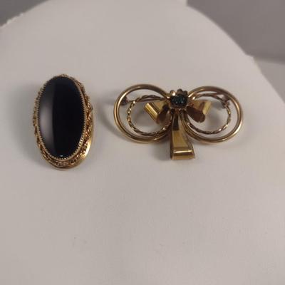 Pair of Gold Filled Brooches- Catamore and L.S. Co. (#54)