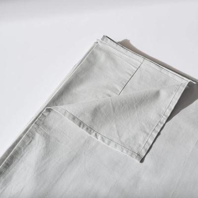 King Size Castlery Feather Gray Sateen Flat Sheet Wrinkle Resistant 100% Cotton