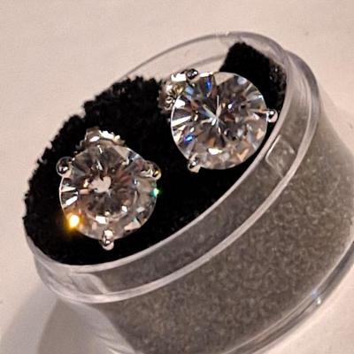 Lab Created Diamond Earrings 3 ct