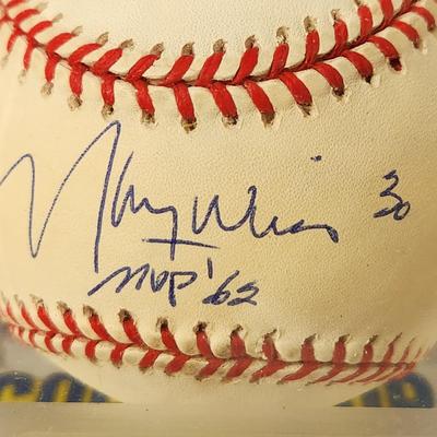Maury Wills #30 Dodgers MVP 62 OMLB Signed Autographed Baseball In Collectors Case