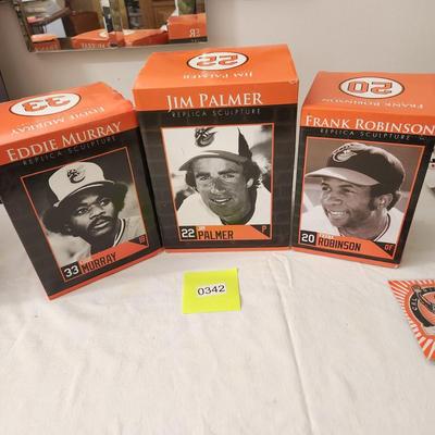 2012 Baltimore Orioles SGA Statues Eddie Murry Jim Palmer Frank Robinson