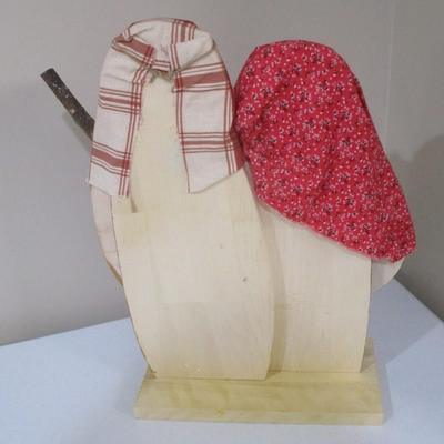 Wooden Holy Family Nativity Set Approx 18" Tall (TR)