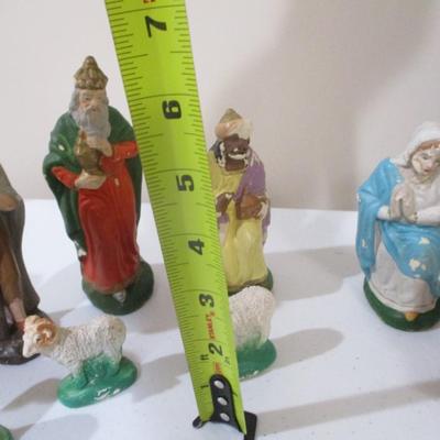 Vintage 14 Piece Nativity Set 1950's (TR)