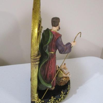 Holy Family Mirrored Ceramic Nativity Set With Box (TR)