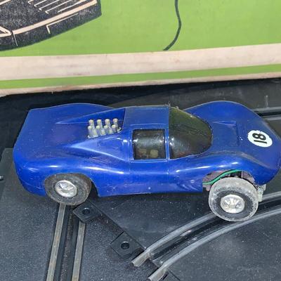 LOT 30: Vintage Sears Championship Road Race Set with Track, Cars and Controllers