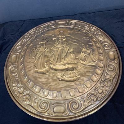 LOT 31: Collection of Embossed Brass Wall Plate