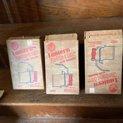 LOT36: Colman Lantern with Case, Frabill’s Lantern Reflectors and Adjustable Lantern Holder In Original Boxes