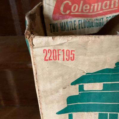 LOT 37: Set of 2 Colman Lanterns One with the Original Box and the Other in a Hard Plastic Caring Case and Frabill’s Lantern Shields In...