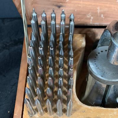 LOT 38: Vintage/ Antique Watchmaker Repairing Tools In Wooden Box