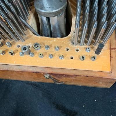 LOT 38: Vintage/ Antique Watchmaker Repairing Tools In Wooden Box