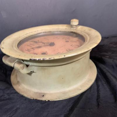 LOT 41: Vintage Seth Thomas Green Maritime Ships Clock