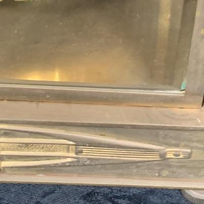LOT 44: Vintage/Antique Brass Art Deco Mechanical Mantel Clock