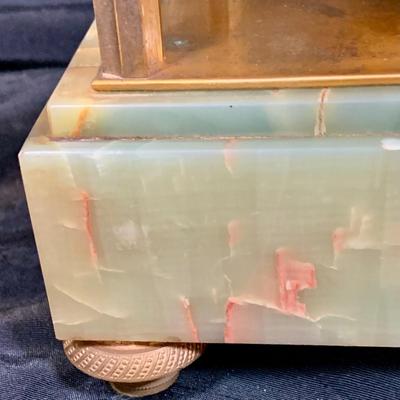 LOT45: Vintage Marble and Brass Anniversary Mantle Clock