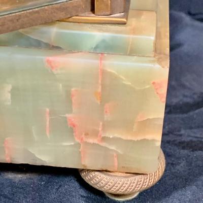 LOT45: Vintage Marble and Brass Anniversary Mantle Clock