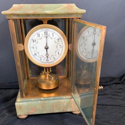 LOT45: Vintage Marble and Brass Anniversary Mantle Clock
