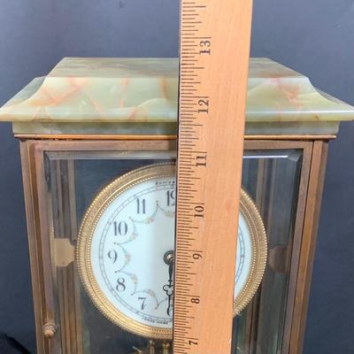 LOT45: Vintage Marble and Brass Anniversary Mantle Clock