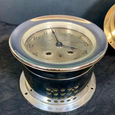 LOT 47: Set of Two (2) Vintage Ship’s Bell Clocks By Airguide and Unbranded