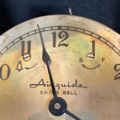 LOT 47: Set of Two (2) Vintage Ship’s Bell Clocks By Airguide and Unbranded